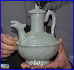 China Longquan kiln porcelain glaze Phoenix bird head statue Wine Tea Pot Flagon