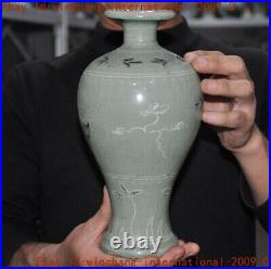 China ancient Korean Korea Porcelain crane bird Zun Cup Bottle Pot Vase Statue