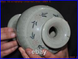 China ancient Korean Korea Porcelain crane bird Zun Cup Bottle Pot Vase Statue