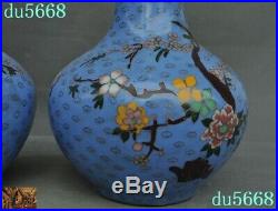 China porcelain Cloisonne enamel flower bird Zun Cup Bottle Pot Vase Jar Statue