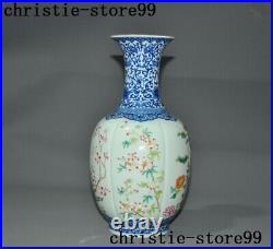 China wucai Blue&white porcelain bird statue Zun Cup Bottle Pot Vase Jar Statue