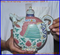China wucai cloisonne enamel porcelain bird statue Teapot Teacup makers Tea set