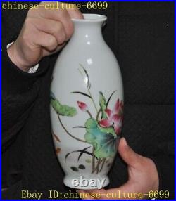 China wucai porcelain animal fish bird Lotus Zun Cup Bottle Pot Vase Jar Statue