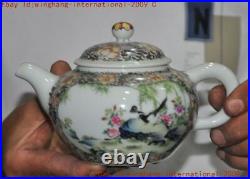 China wucai porcelain flower bird statue flagon Teapot Teacup makers Tea set