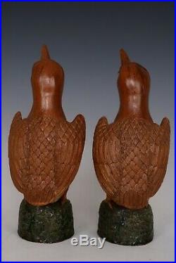 Chinese Beautiful Pair Famille Rose Porcelain Birds Statues