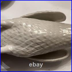Chinese Blanc De Chine Porcelain Pairs Ducks 10 1/2 figurines Stamped $79
