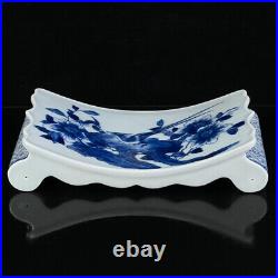Chinese Blue&White Porcelain Handmade Exquisite Flowers&Birds Pillow 12906