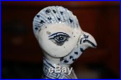 Chinese Blue & White Porcelain Pottery Figure Statue Half Man Half Chicken