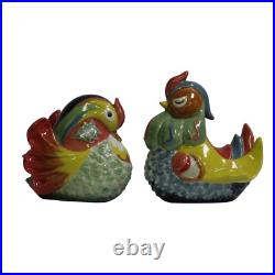 Chinese Ceramic Traditional Pair of Mandarin Duck Figures cs5451