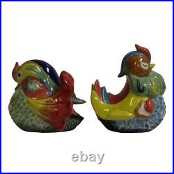 Chinese Ceramic Traditional Pair of Mandarin Duck Figures cs5451
