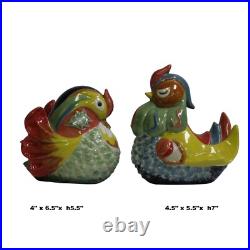 Chinese Ceramic Traditional Pair of Mandarin Duck Figures cs5451