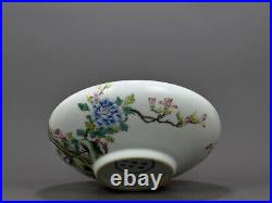 Chinese Enamel Colour Porcelain HandPainted Flowers&Birds Brush Washer 10112