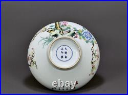 Chinese Enamel Colour Porcelain HandPainted Flowers&Birds Brush Washer 10112