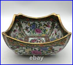 Chinese Oriental Porcelain Bird Scenery Bowl