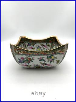 Chinese Oriental Porcelain Bird Scenery Bowl