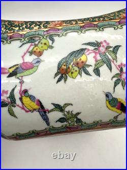 Chinese Oriental Porcelain Bird Scenery Bowl