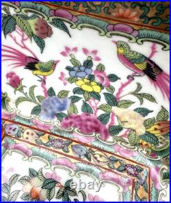 Chinese Oriental Porcelain Bird Scenery Bowl