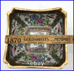 Chinese Oriental Porcelain Bird Scenery Bowl