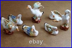Chinese Oriental Vintage Geese Bird Porcelain Figurines Lot