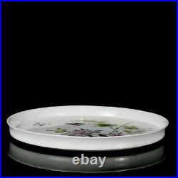 Chinese Pastel Porcelain HandPainted Exquisite Flowers&Bird Plate 21786