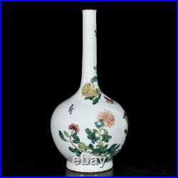 Chinese Pastel Porcelain HandPainted Exquisite Flowers&Birds Vase 19269