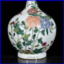 Chinese Pastel Porcelain HandPainted Exquisite Flowers&Birds Vase 19269