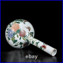 Chinese Pastel Porcelain HandPainted Exquisite Flowers&Birds Vase 19269