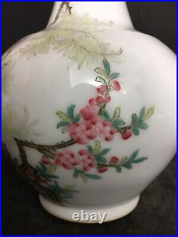 Chinese Pastel Porcelain HandPainted Exquisite Flowers&Birds Vase 21257