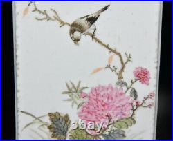 Chinese Pastel Porcelain Hand-Painted Exquisite Flowers&Birds Brush Pot 15155