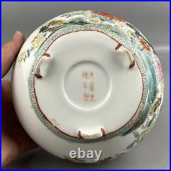 Chinese Pastel Porcelain Hand Painted Flower Bird Pattern Incense Burner 12610