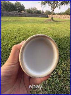 Chinese Porcelain Brush Pot Blue Pink Green Bird Floral Motif 12cm