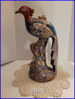 Chinese Porcelain Glazed Phoenix Bird Figurene