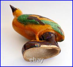 Chinese Qing Dynasty Porcelain Bird 18th 19th Century Yellow Green. Quite Scarce