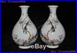 Chinese dynasty wucai porcelain flower bird Zun Cup Bottle Pot Vase Jar Statue