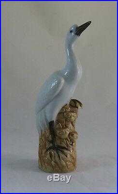 Chinese porcelain figure of a crane Circa 1900
