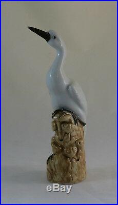 Chinese porcelain figure of a crane Circa 1900