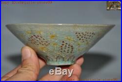 Collect old Rare Korea Koryo porcelain animal lucky bird Tea cup Bowl statue