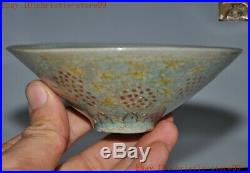 Collect old Rare Korea Koryo porcelain animal lucky bird Tea cup Bowl statue