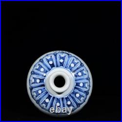 Collectable Art Chinese Hand Painting Blue&white Porcelain Bird Mei Vase