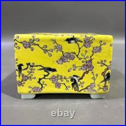 Collectable Art Chinese Handmade Painting Famille Rose Porcelain Bird Wash