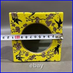 Collectable Art Chinese Handmade Painting Famille Rose Porcelain Bird Wash