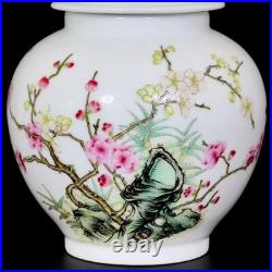 Collectable Art Hand Painting Famille Rose Porcelain Bird Pot