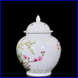 Collectable Art Hand Painting Famille Rose Porcelain Bird Pot
