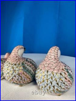 Collection Of Vintage H. F. P Macau Ceramic Love Birds Doves Chinese Porcelain