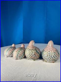 Collection Of Vintage H. F. P Macau Ceramic Love Birds Doves Chinese Porcelain