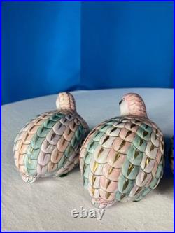 Collection Of Vintage H. F. P Macau Ceramic Love Birds Doves Chinese Porcelain