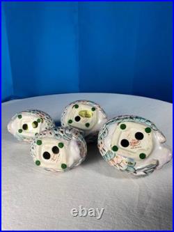 Collection Of Vintage H. F. P Macau Ceramic Love Birds Doves Chinese Porcelain