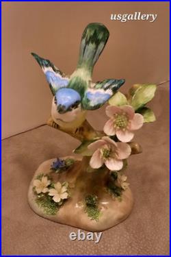 Crown Staffordshire Figurine Bird On A Cherry Tree