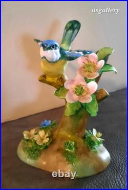 Crown Staffordshire Figurine Bird On A Cherry Tree