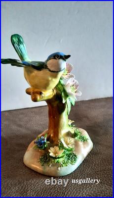 Crown Staffordshire Figurine Bird On A Cherry Tree